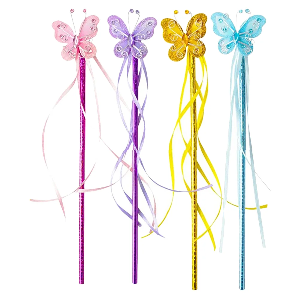

Wand Fairy Wands Stick Butterflies Costume Girls Party Girl Ribbons Ribbon Up Dress Magical Birthday Toy Kids Favors Supplies