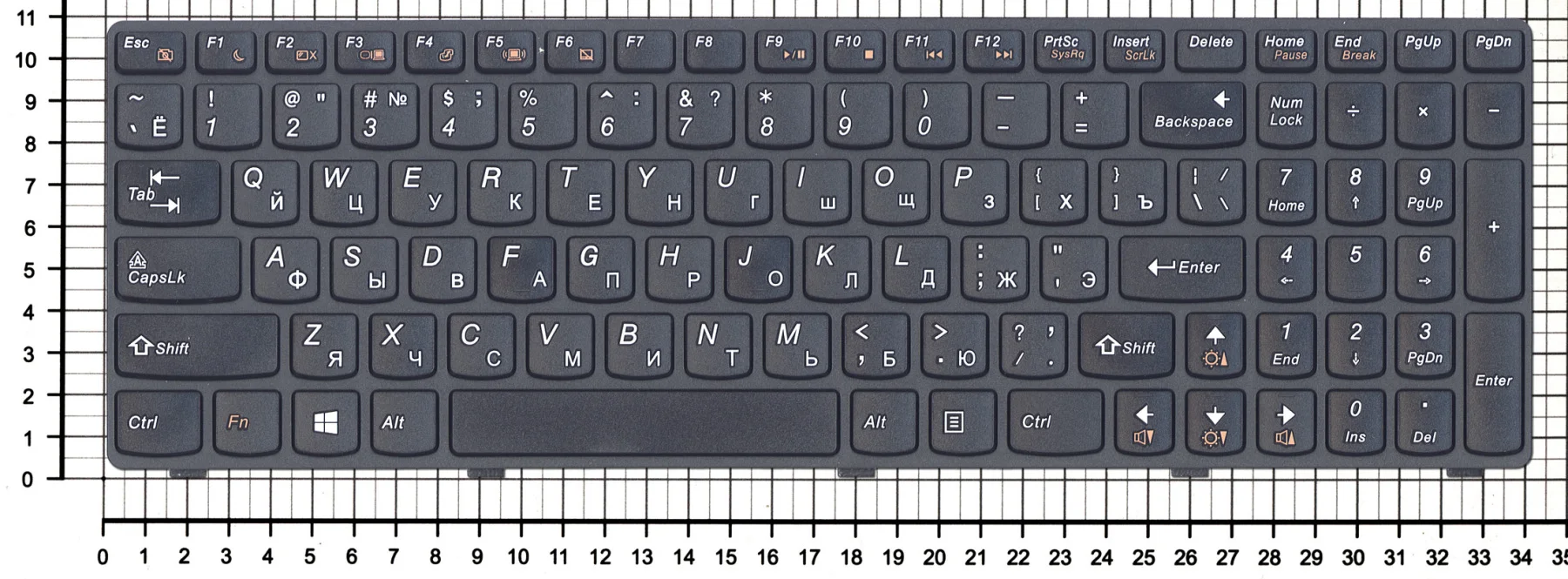 Клавиатура для Lenovo IdeaPad G500 черная с черной рамкой версия 2