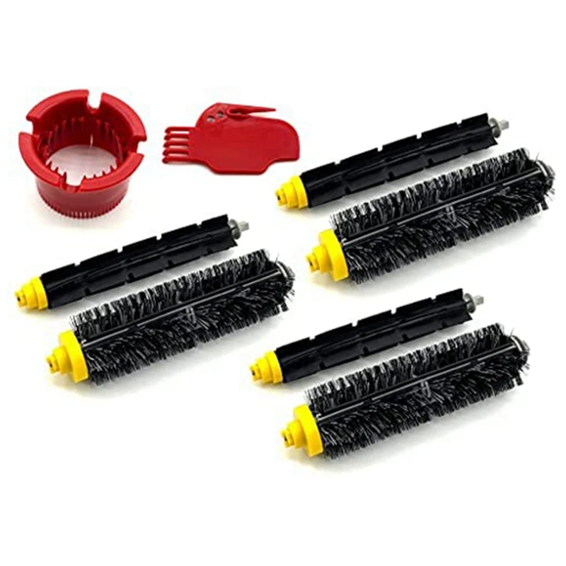 

3 Sets Bristle & Flexible Beater Brush For Irobot Roomba 600 And 700 Series Vacuum Cleaner Brushroll