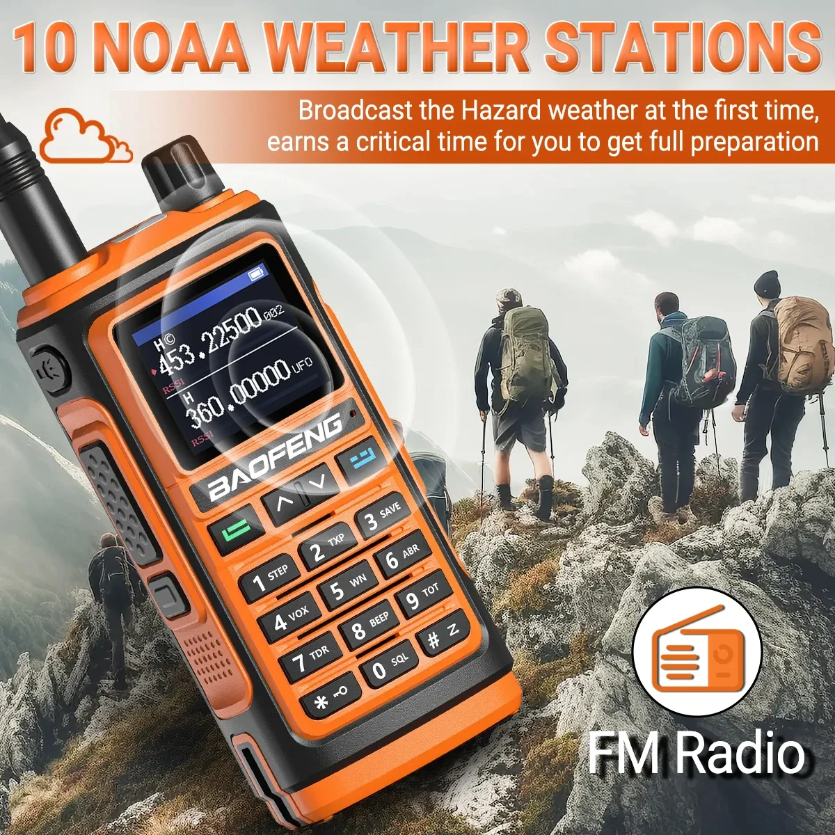 Baofeng UV-17pro Max Air Band Walkie Talkie Draadloze Kopieerfrequentie Lange Afstand Type-C Noaa Am Draagbare UV-5R Ham Tweewe