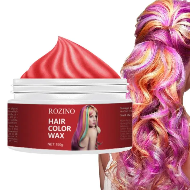 Silver Gray Hair Color Wax Red Purple Grey Brown Black White Natural Instant Hair Color Cream Hair Coloring Wax Mud
