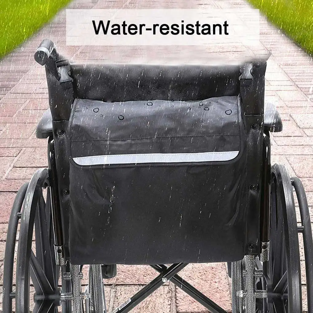 

Wheelchair Backpack Bag Large Capacity Foldable Water Bottle Storage Bags
