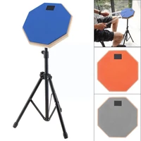 wooden rubber dumb drum practice training drum pad with stand for jazz drums exercise f2v0