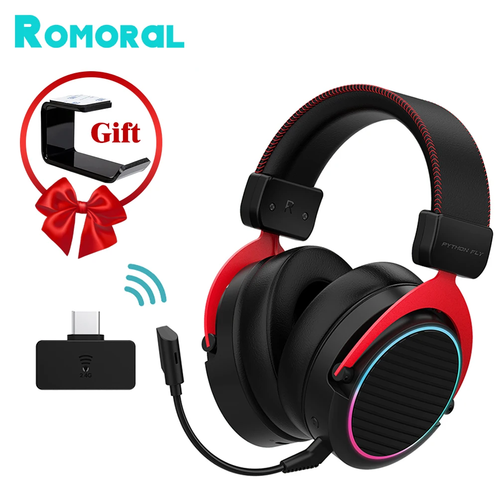 Gaming Headset 2.4GHz Wireless Headphones Bluetooth Headset Gamer 7.1 Surround Sound Headphone With Microphone For PS4 PS5 PC