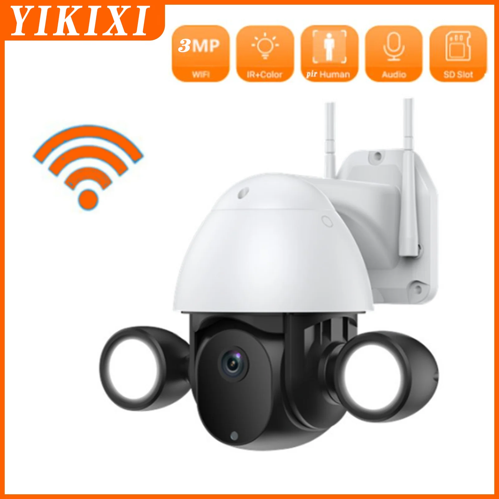 

3MP Tuya Smart Remote Camera Wifi Two-way Voice Full-color Night Vision Kamera Garden Lights Security Monitoring ip cam