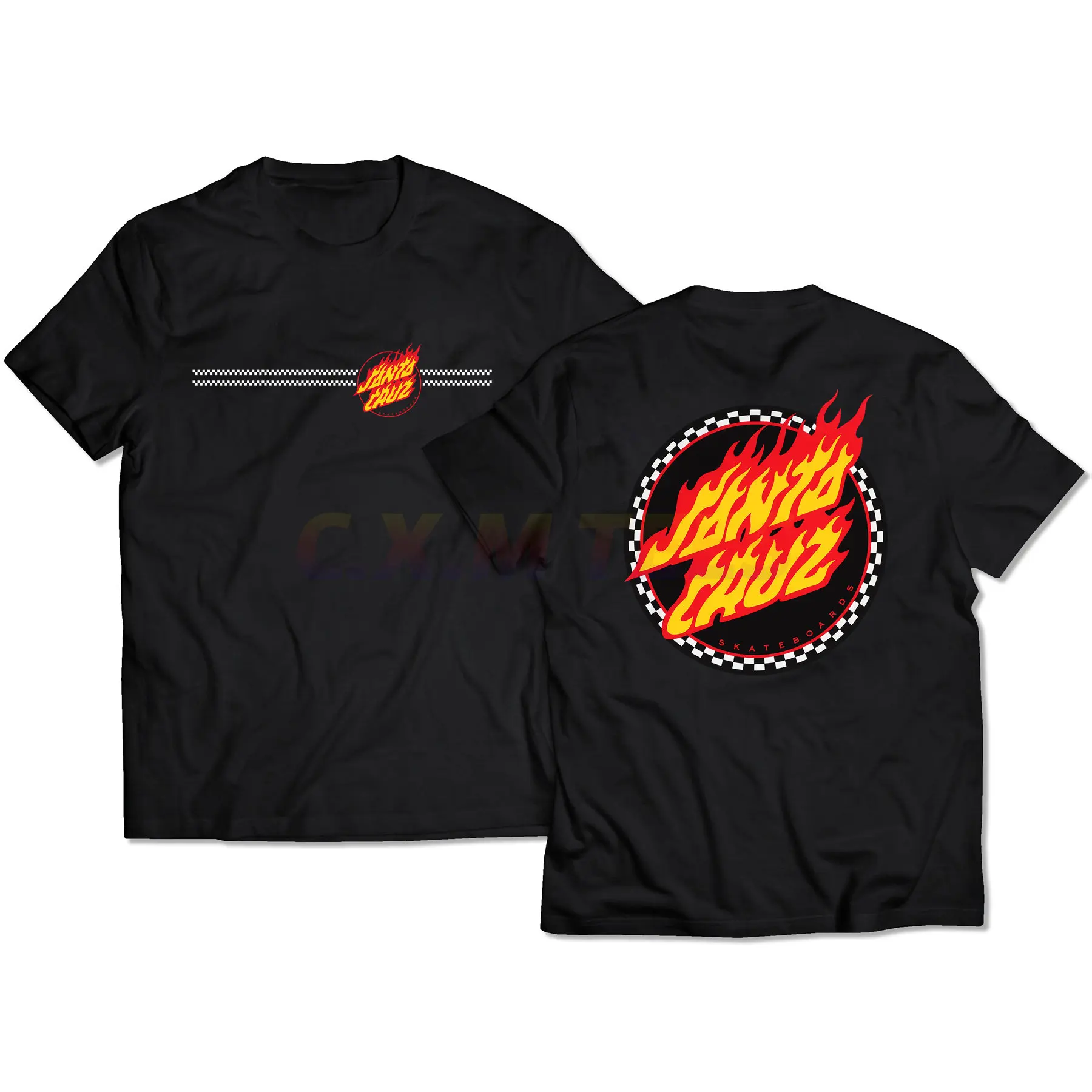 

Men Double-sided Santa Tidal Dot Cruz T Shirt Casual Oversized T-shirt Amazing Tees Male T-shirts Graphic Short Sleeve S-3XL