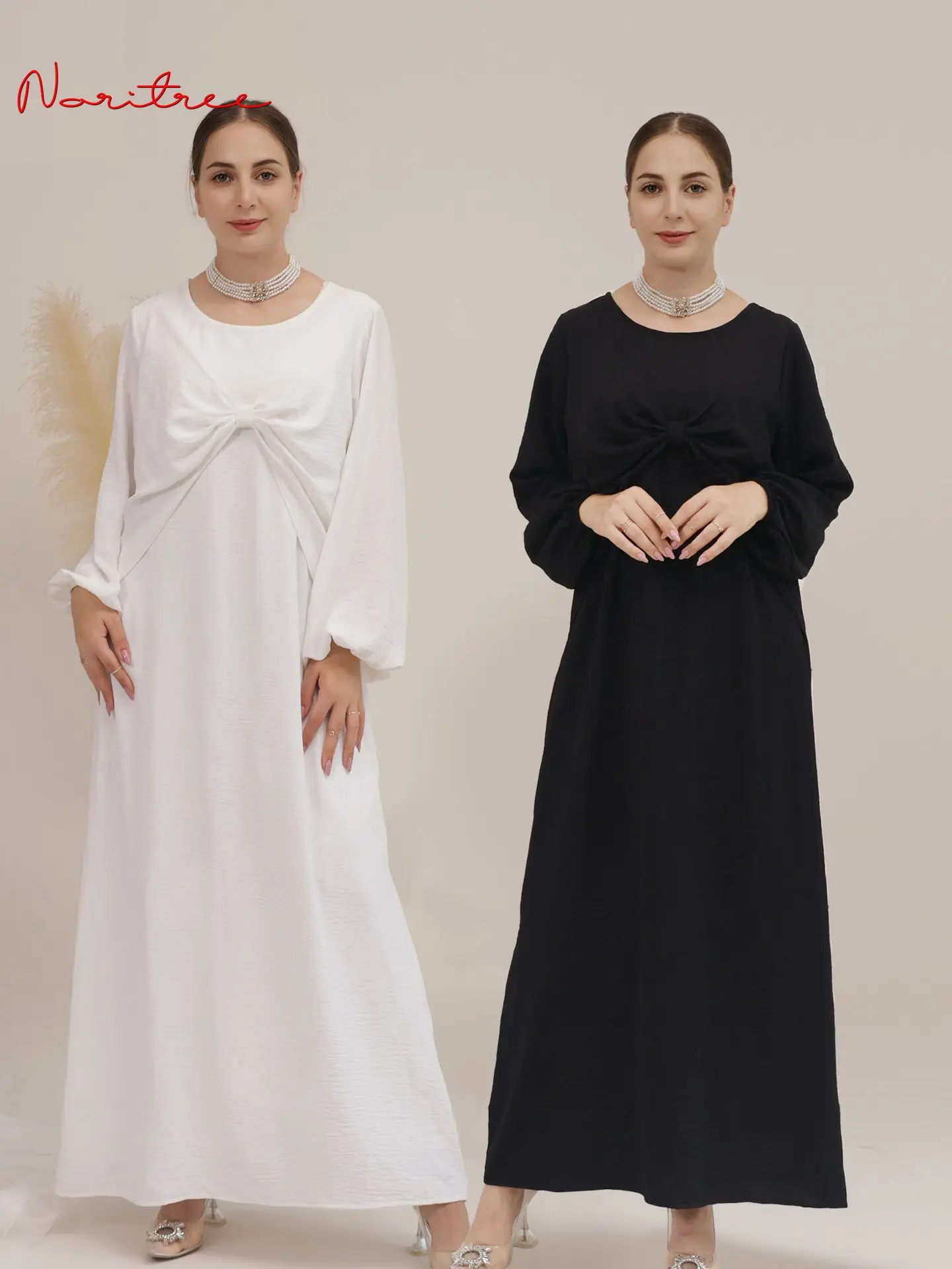 

Ramadan Eid Djellaba Muslim Dress Dubai Fashion Girdling Tie Inner Dress Abaya Dubai Turkey Muslim dress Islam Robe WY1523