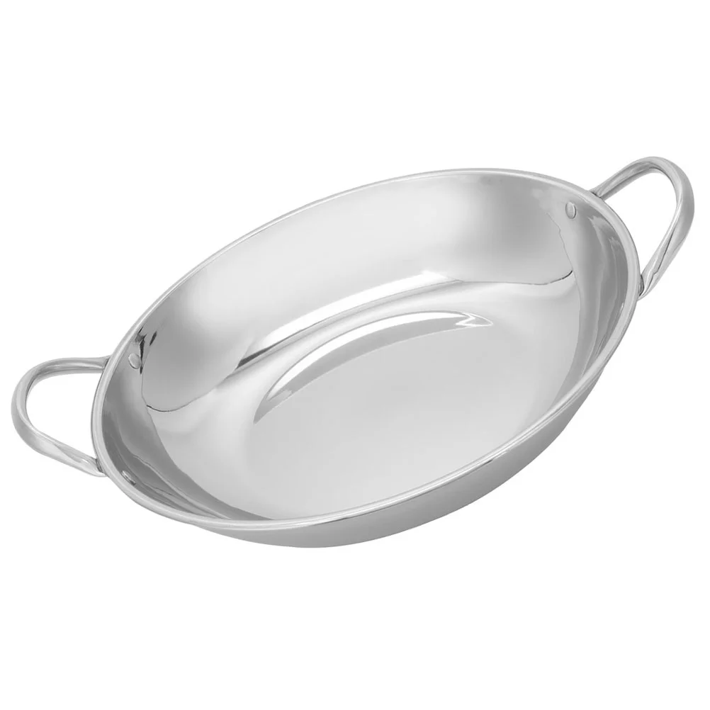 

Takeaway Pot Double Handle Small Cooking Pot Stainless Steel Dry Pot Cooking Pan