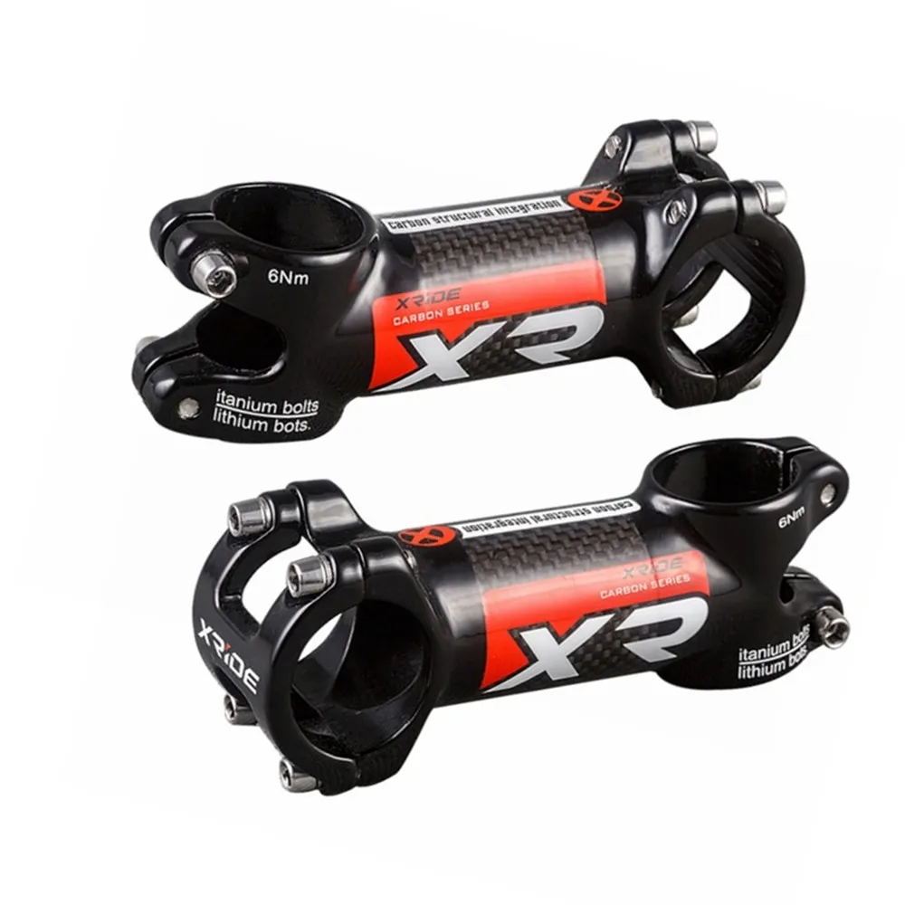 

XRIDE XR road Stem Stem Bike Ultra-lightweight carbon aluminum handle 28.6-31.8 MM 6 de/and Carbon bottle cage