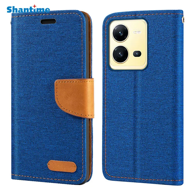 

Кожаный чехол-кошелек из ткани Оксфорд для Vivo V25, задняя крышка из мягкого ТПУ, магнитный чехол-книжка для Vivo X80 Lite Vivo V25E