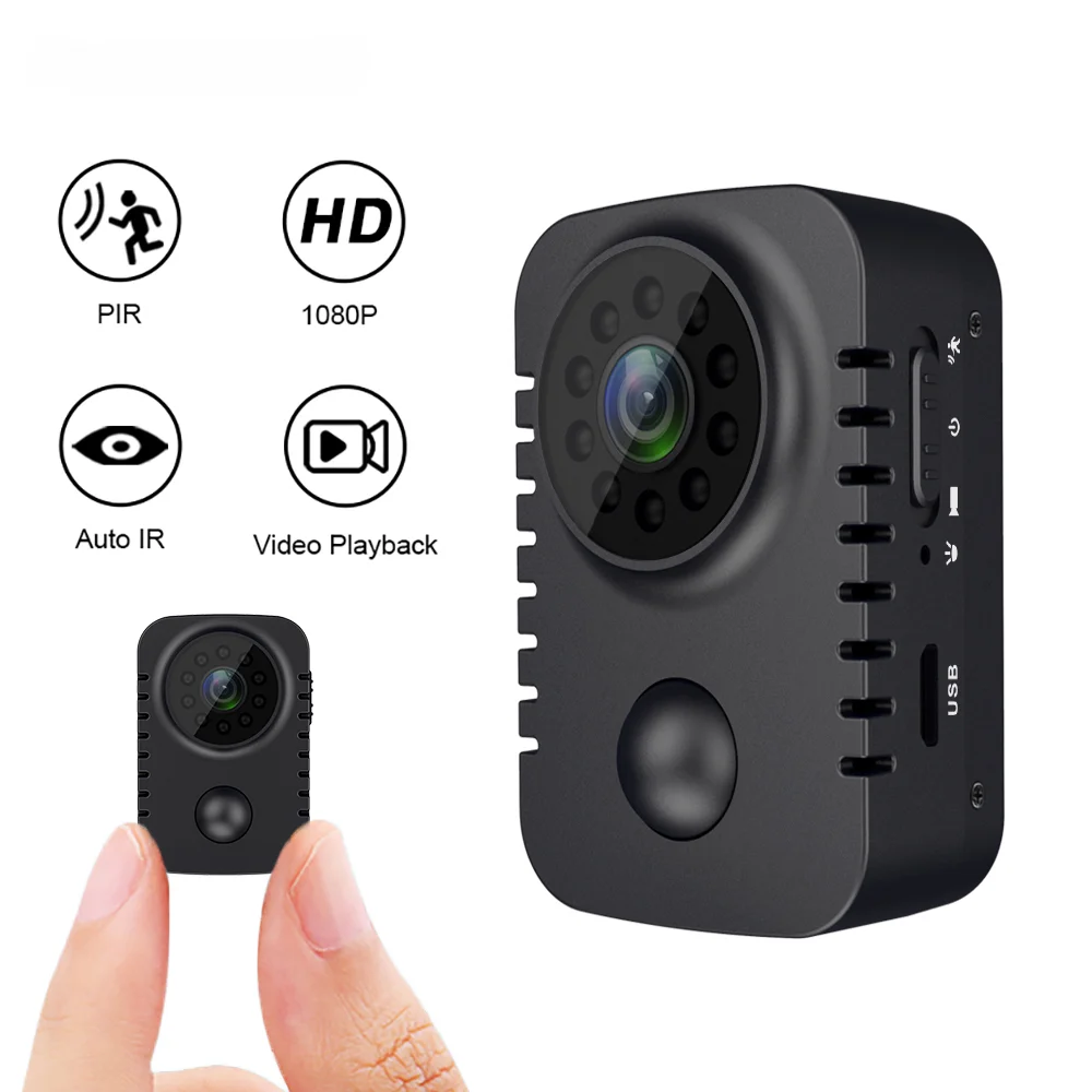 

Mini Body Camera Wireless HD 1080P Security Pocket Night Vision Motion Dection Small Camcorder For Cars Standby PIR Video Record