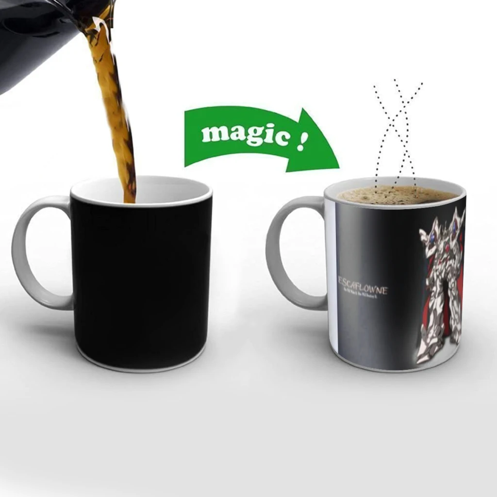 Бесплатная доставка кружка E-Escaflowne меняющие цвет керамические кофейные кружки