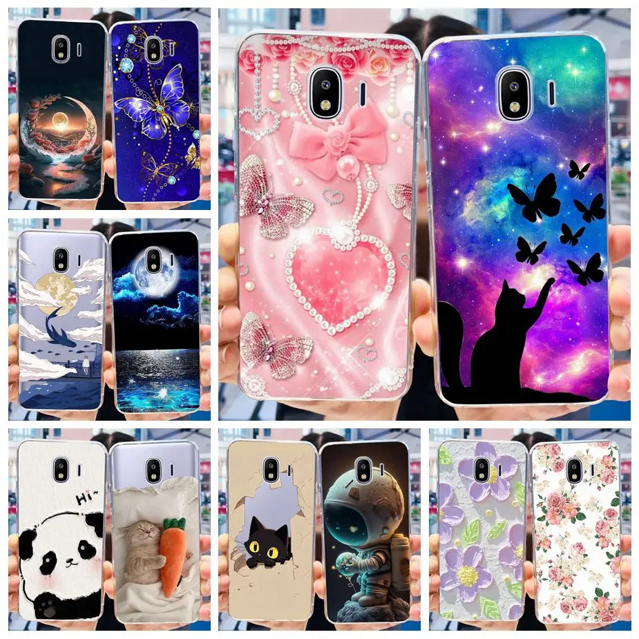 Чехол для Samsung Galaxy J4 2018 роскошный чехол с рисунком мягкий силиконовый Plus +