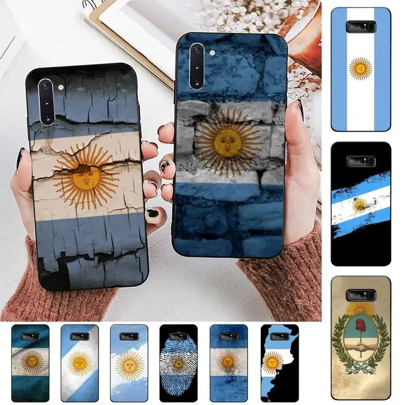 

Argentina Flag Phone Case for Samsung Note 5 7 8 9 10 20 pro plus lite ultra A21 12 72