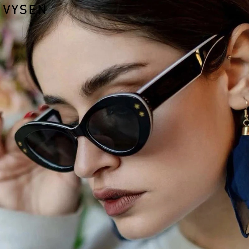 Модные сексуальные женские солнцезащитные очки кошачий глаз 2024 роскошные