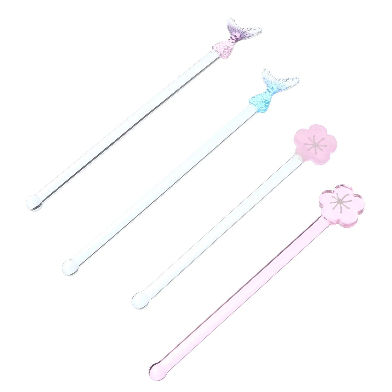 

4Pcs Swizzle Sticks Professional Household Bar Swizzle Sticks (Assorted Color)