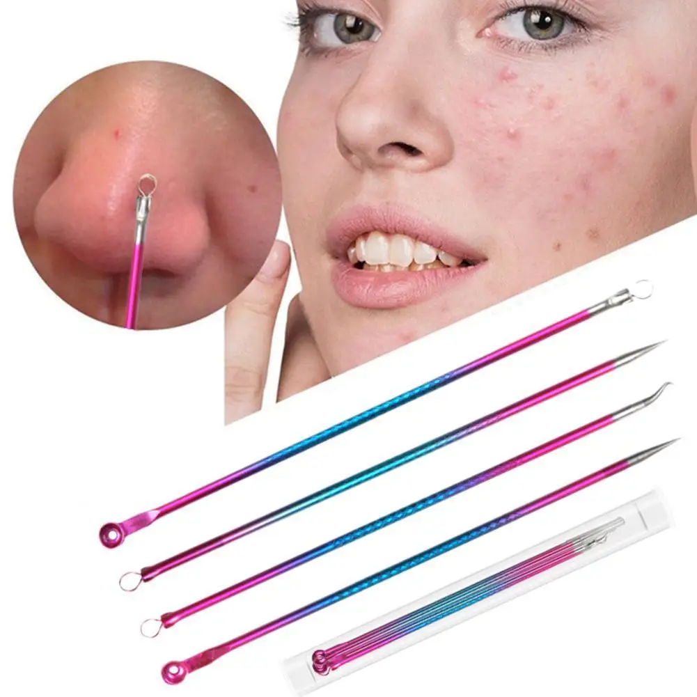 

4pcs Acne Blemish Remover Acne Blemish Remover Needles Set Acne Blackhead Comedone Black Spot Pore Cleanser Tool