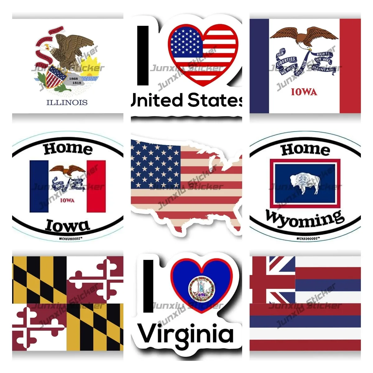 

Наклейка в виде флага США Love, наклейка для дома, гордость, аксессуары для автомобиля, грузовика, фургона, бампера, окна, ноутбука, клейкая нак...