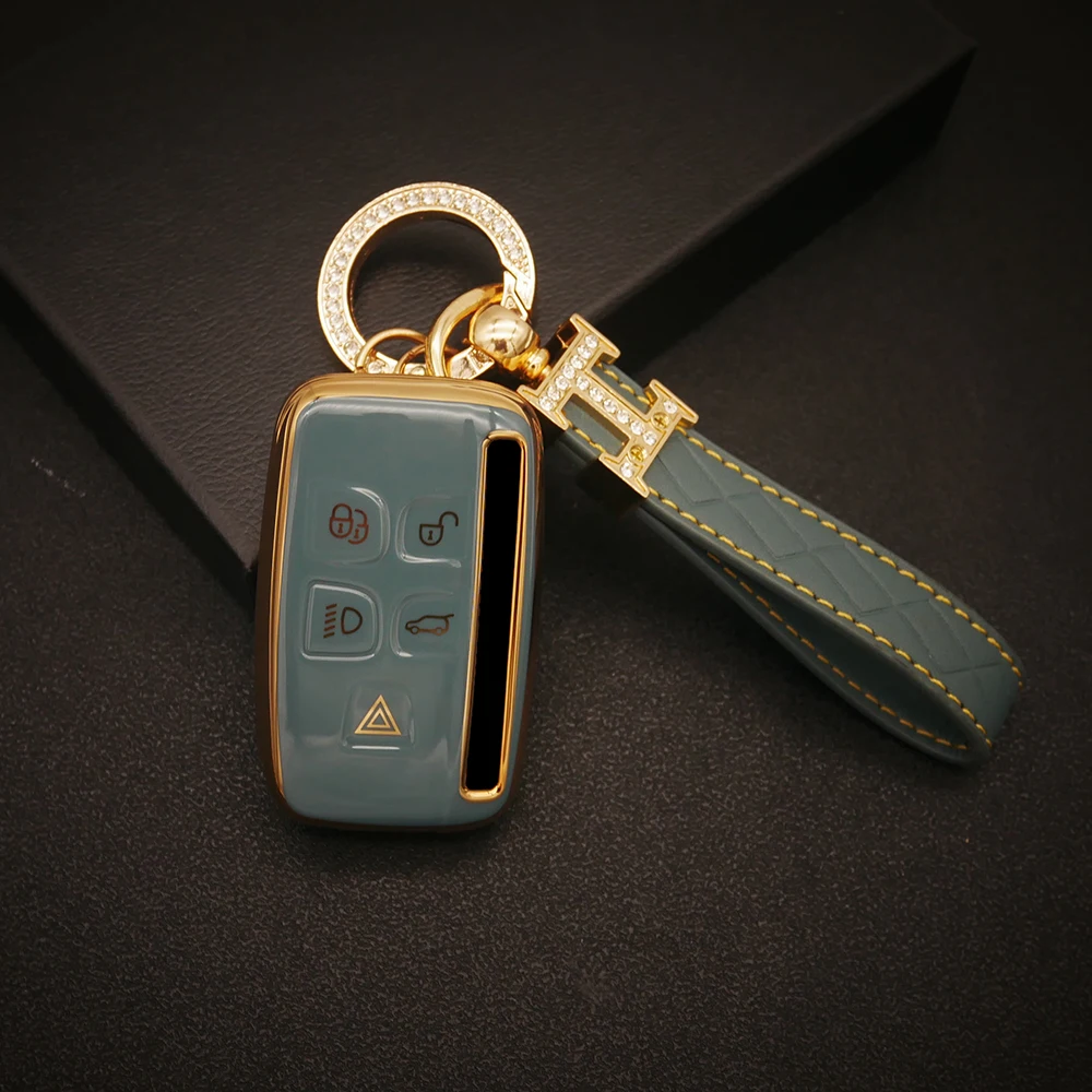 

TPU Car Key Case Cover Keychain for Land Rover Range Rover Evoque Discovery Sport Freelander2 Keychain Car Remote Accessories