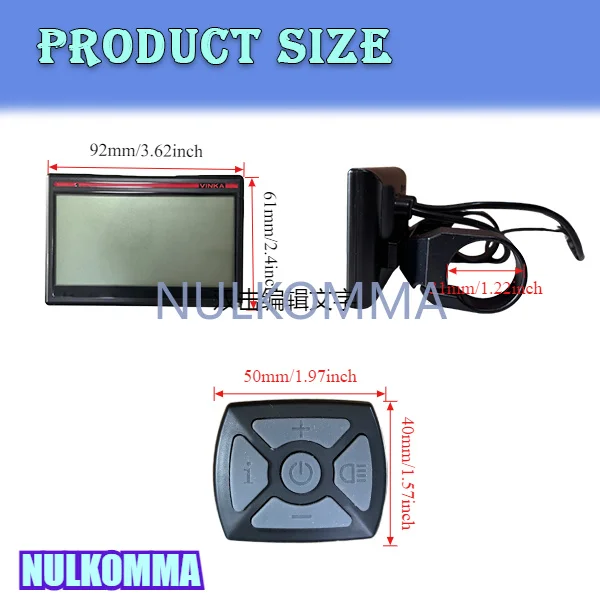 Фото NULKOMMA Ebike LCD-панель приборов, спидометр, дисплей для электровелосипеда, сменный аксессуар betronic VHD-C17A №4
