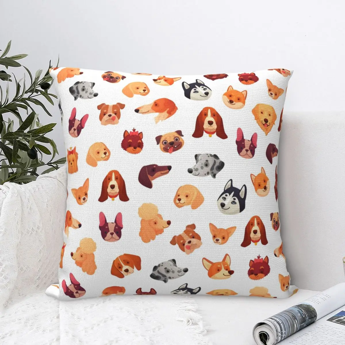 

Husky Polyester Cushion Cover Dog Gentle And Quiet Be Clever And Sensible Sofa Office Decorative Washable Pillow Cover