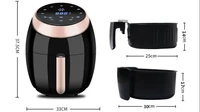 durable stainless steel kitchen electronic power multi dual basket digital air fryer