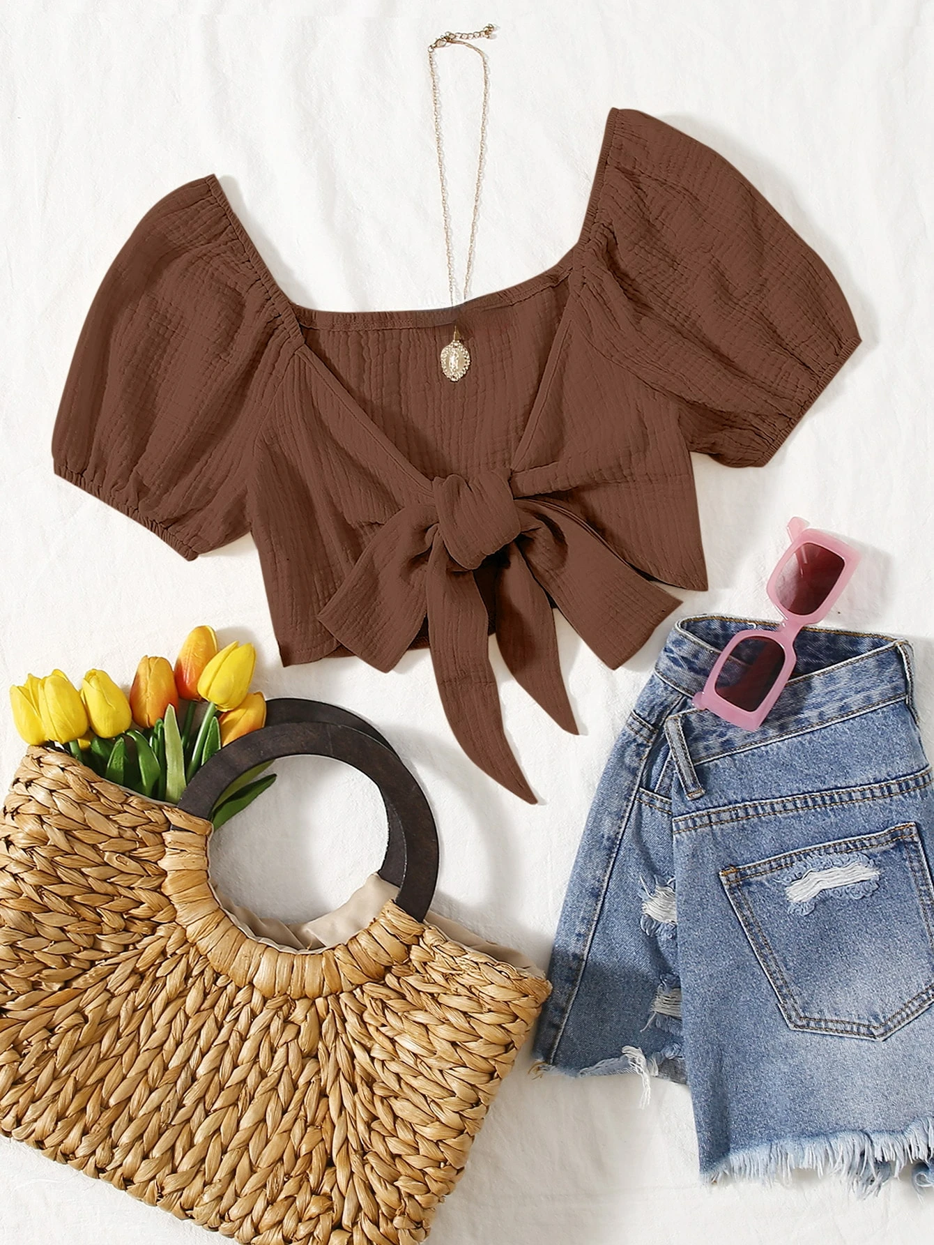 

Summer 2022 blouse Women retro loose casual street casual comfort
