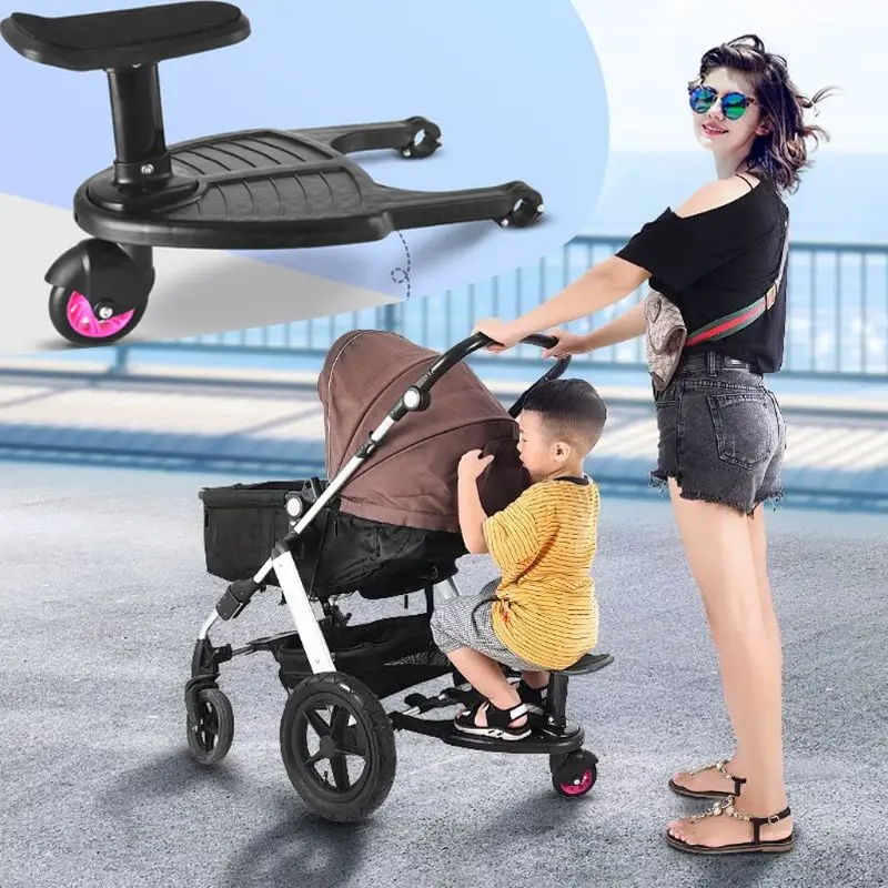 

900C Stroller Auxiliary Pedal Second Child Artifact Trailer Twins Baby Cart Two Children Standing Plate Sitting Seat Stroller