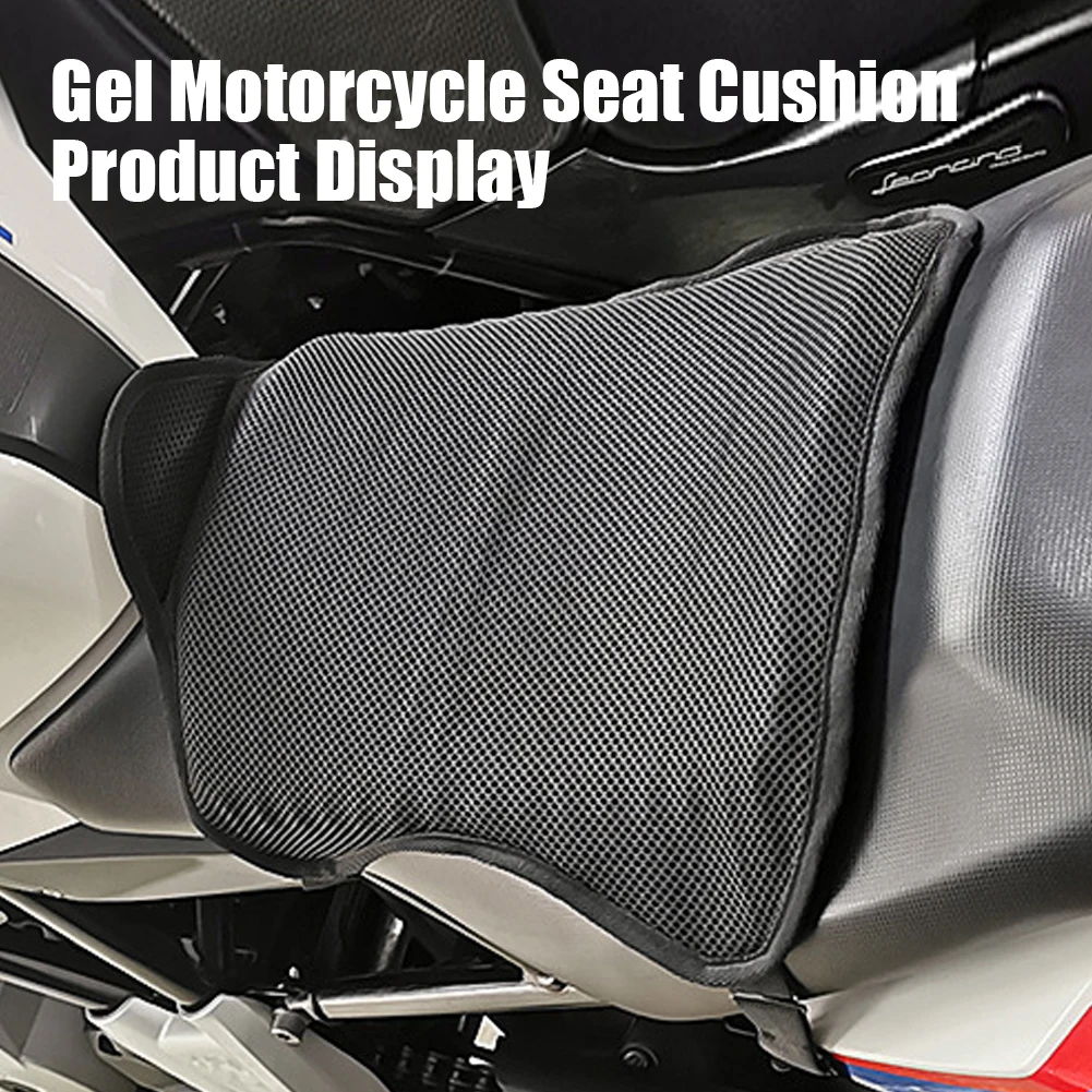 

Motorcycle Seat Cushion Breathable Heat Insulation Air Pad Cover Anti Slip Sunscreen Gel Seat Cover Shock Absorption Four Season