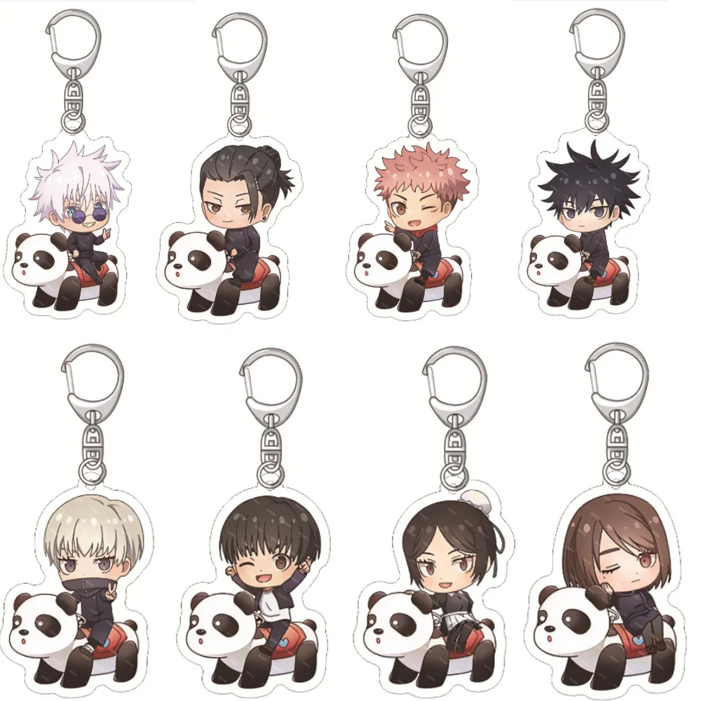 Брелок для ключей с героями мультфильмов, аниме, джутсу, кайсен, сезон 2, брелок с героями мультфильмов, Gojo Satoru Geto Suguru Ieiri Shoko, брелок для ключей для косплея, подарок