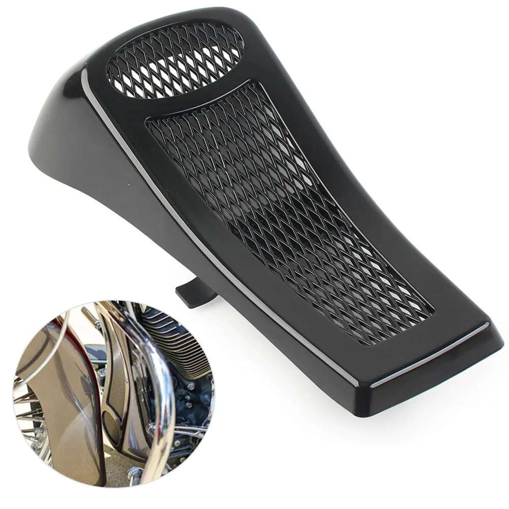 

Черная передняя нижняя крышка радиатора мотоцикла, обтекатель подбородка, спойлер, рамка, чехол для Harley Davidson Softail Fatboy 2000-2017