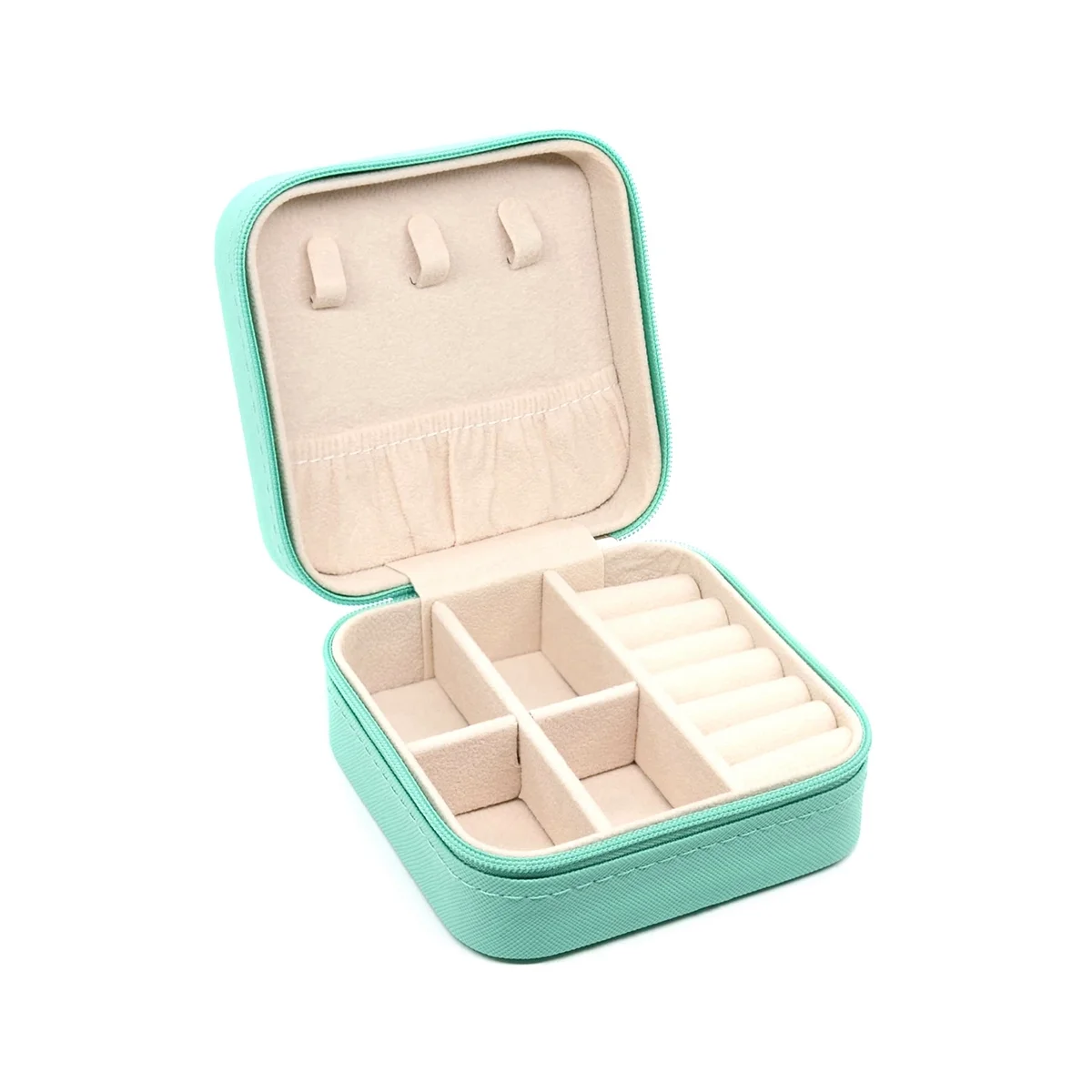 

Portable Jewelry Storage Box Travel Organizer Case Leather Storage Earrings Necklace Ring Jewelry Organizer Display B