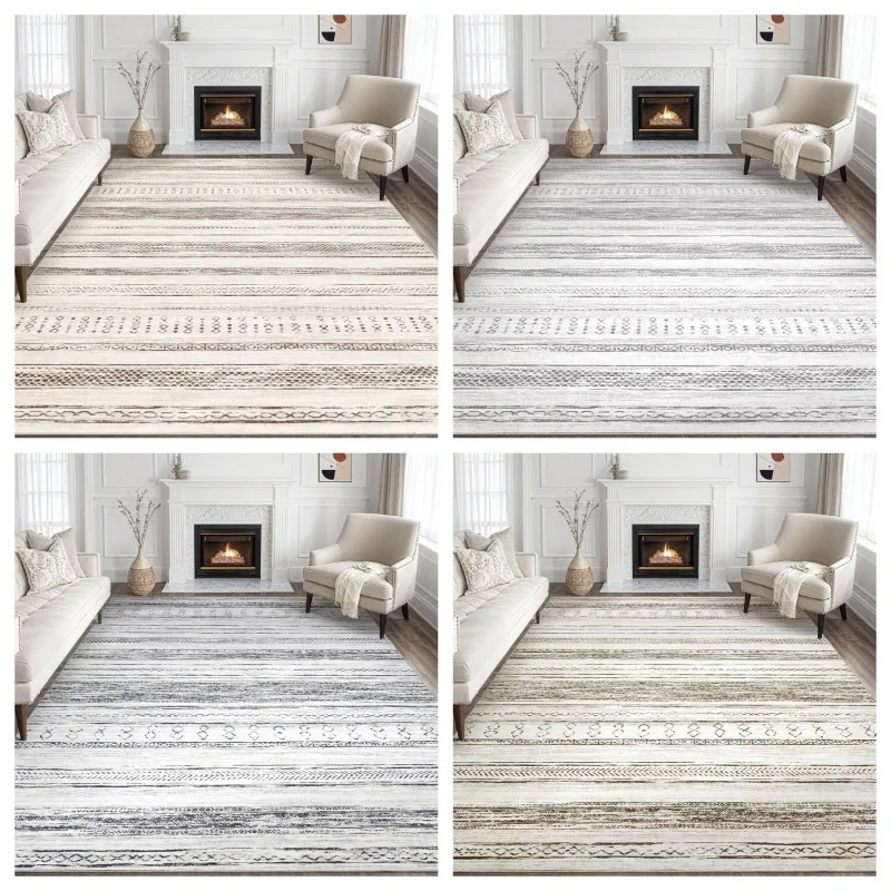 Цельный богемный марокканский ковер коврик для двери гостиной нейтральный