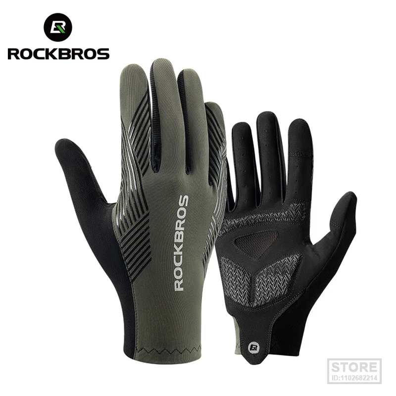 

Велосипедные перчатки ROCKBROS, дышащие Нескользящие митенки с пальцами для работы с сенсорным экраном, для горных и шоссейных велосипедов, для весны и лета