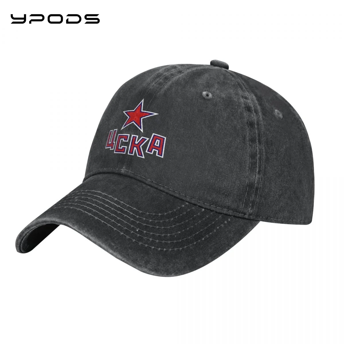 

Denim Baseball Cap Men Women Hc Cska Moscow Khl Russian Professional-Hockeyer Black Russia Logo Snapback Hat Summer Sports