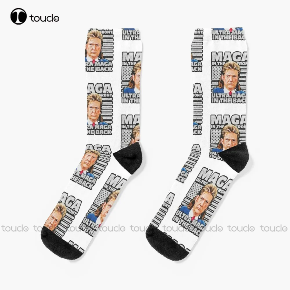 Ultra Maga Proud Socks Trump 2024 Winter Socks 360° Digital Print Fashion Creative Leisure Funny Art Abstract Oil Painting