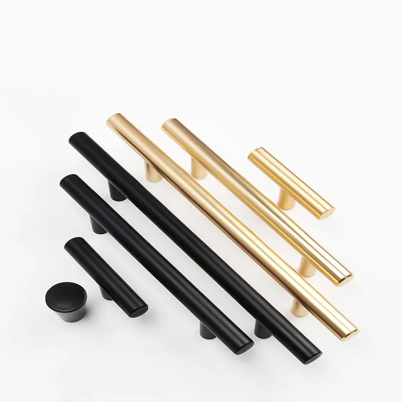 

Simple Gold Black Aluminum Alloy Furniture, Bookcase, Cabinet, Living Room, Kitchen, Wardrobe Door Handle