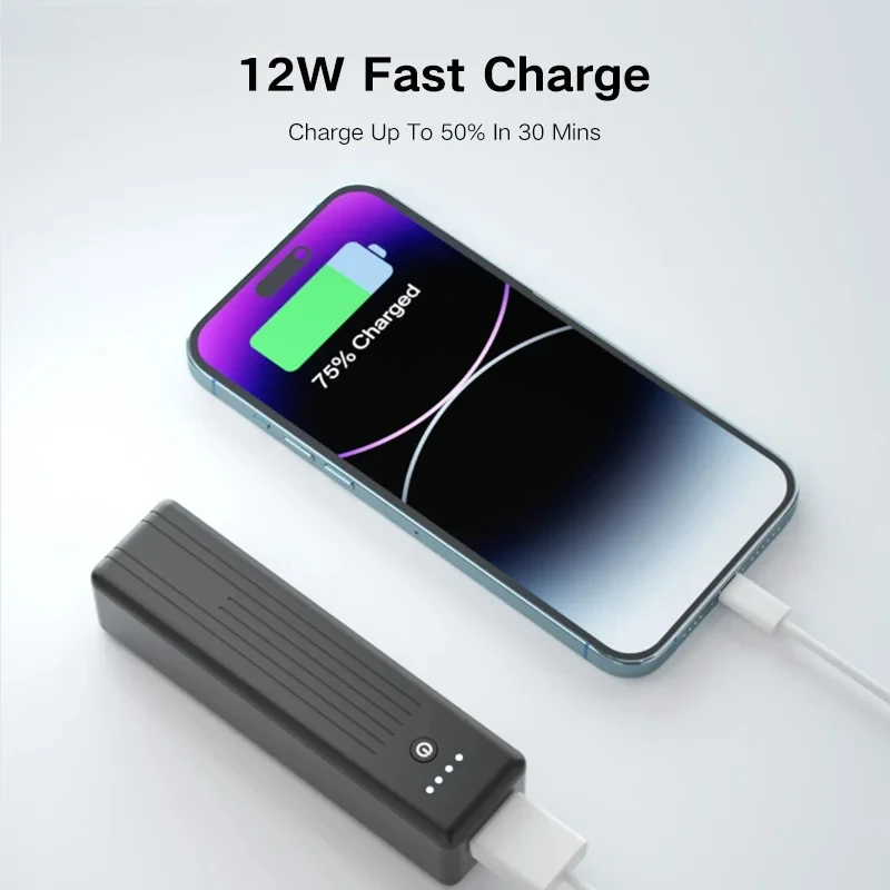Фото Портативная зарядная станция PUJIMAX с LED-дисплеем для iPhone, Huawei, Xiaomi – Хит продаж, компактный размер №2