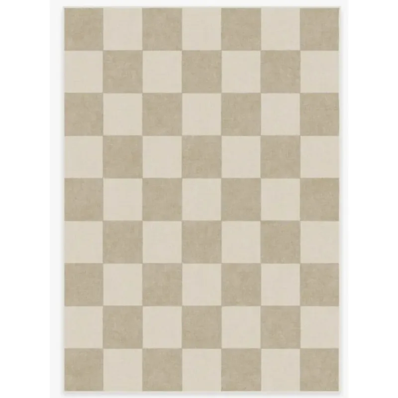 

Классические черно-белые клетчатые ковры для гостиной, Простой декоративный домашний ковер, удобный легкий в уходе для детской комнаты