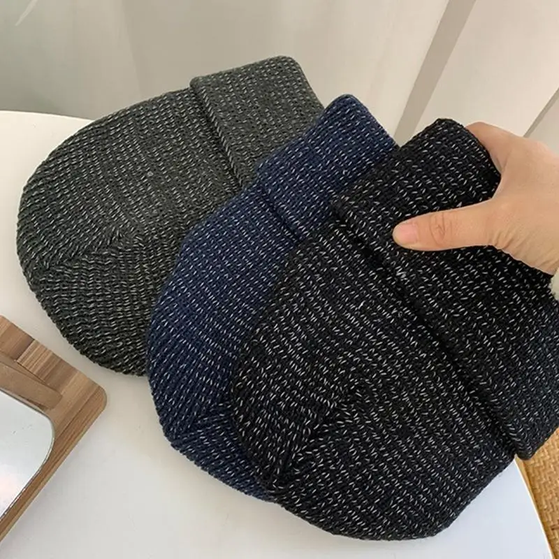 Фото Y5JD Retro Beanie Hat Hat Roll-Up Emerfuctive High Visibuity Skull Skull для мужчин женщин №4