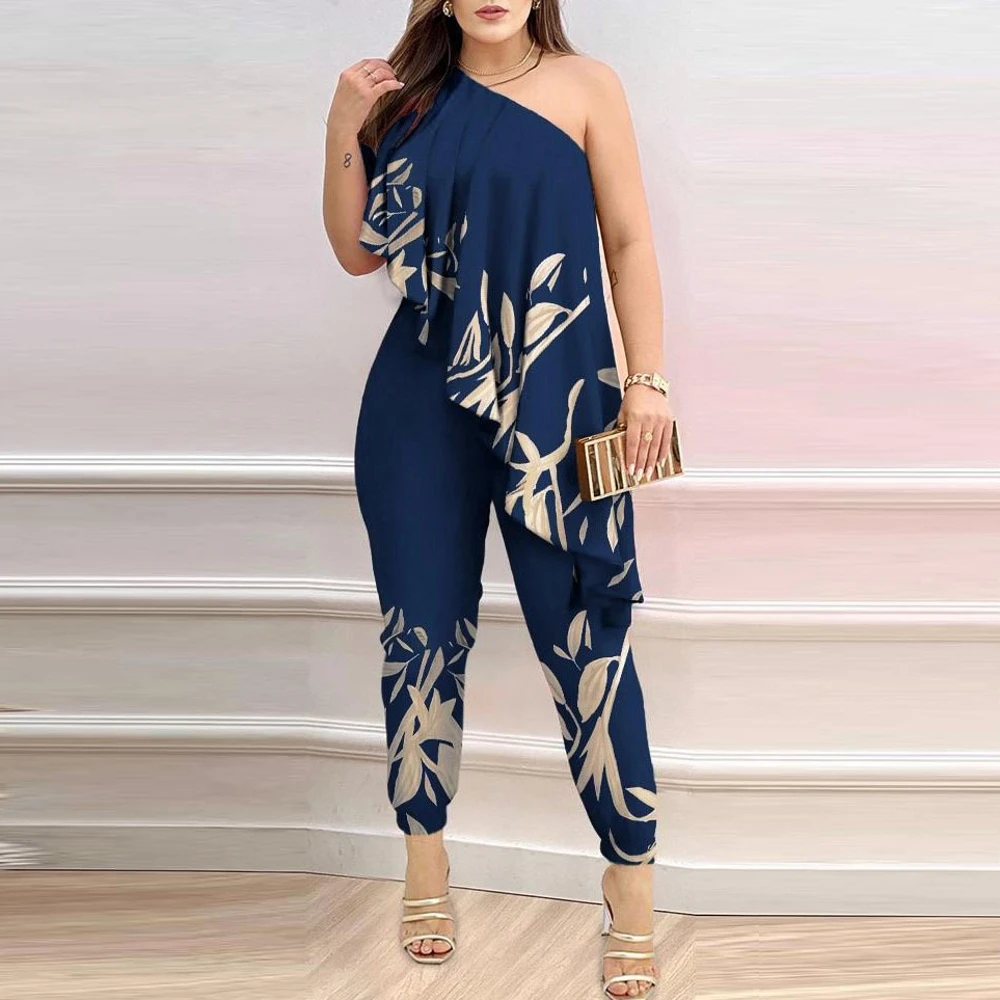 

African Jumpsuit For Women 2023 New Ladies Black Dashiki Short Sleeve Ankara Style Trousers Fashion Robe Africaine Jumpsuit