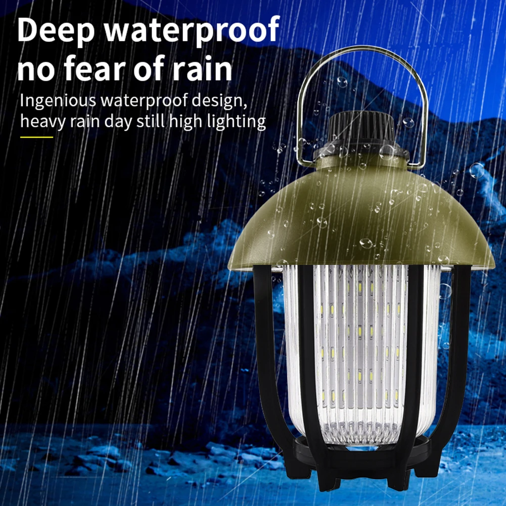 

LED Lighting Lantern USB Charging with Hook Decorative Hanging Lights Multifunctional Dimmable Waterproof for Outdoor Travel