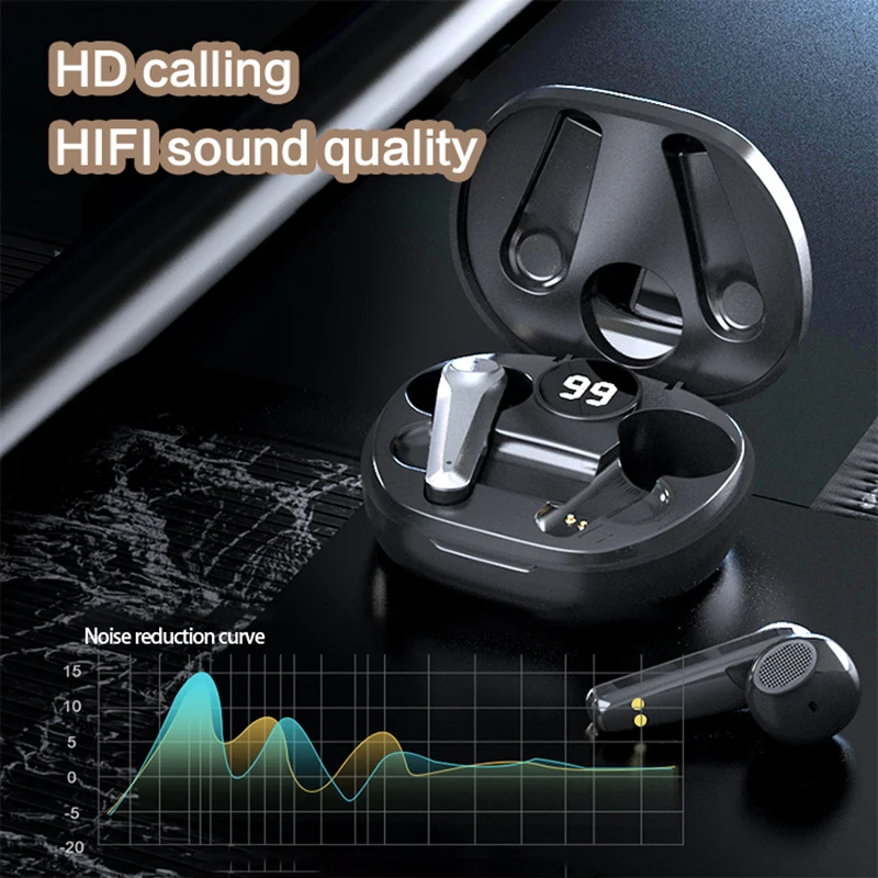 

TWS138Pro Bluetooth Headset HIFI Digital Display Mini Earbuds Wireless Sports Gaming Headset with Mic for Huawei Xiaomi Bluetoot
