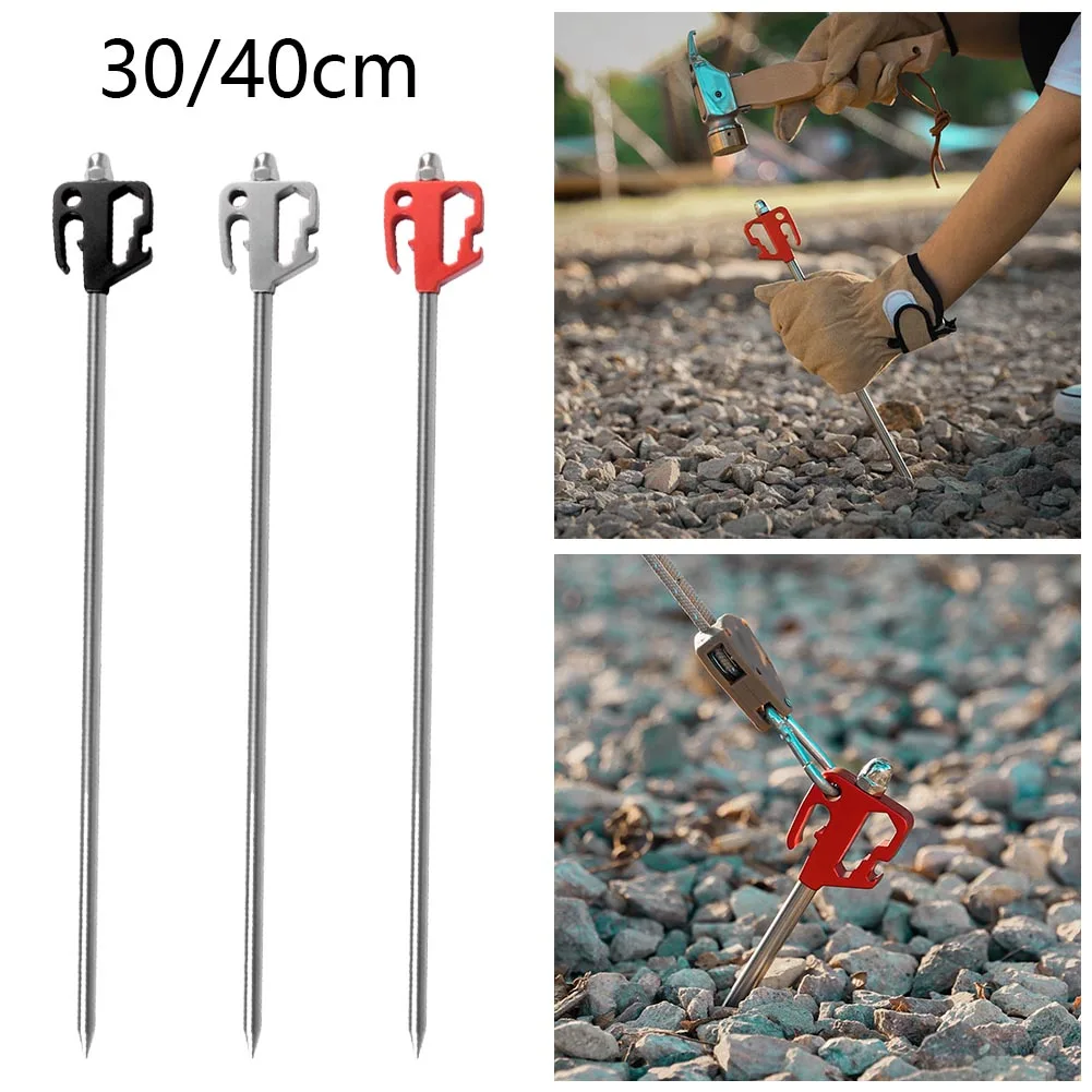 

1 шт. 30/40 см гвозди для палатки с отверстиями заземляющие стойки со шнурком крючок для наружного кемпинга палатки домашних животных навес дл...