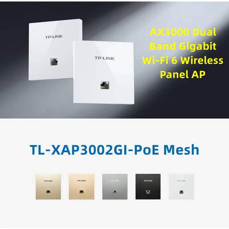 

tp-link AX3000 Dual Band Gigabit Wi-Fi 6 Wireless Panel AP TL-XAP3002GI-PoE Thin (Square) Easy Exhibition Edition 11AX 2.4G/5G