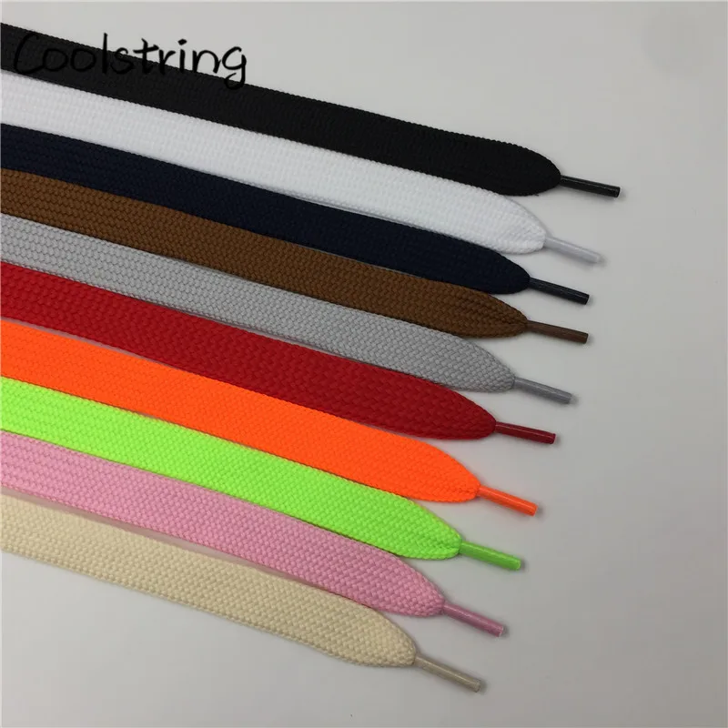 Coolstring Heavy Duty Polyester Double Layer Boots Laces Sneaker Athletic Flat Wide Shoes Strings 18mm Width Shoelaces Lady Cord