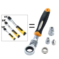 5pcsset professional ratchet spanner set 14 38 12 180 degree reversible wrenches tool dropshipping
