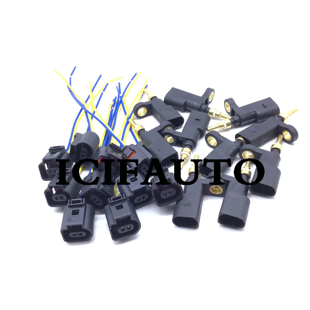 Датчик температуры охлаждающей жидкости + Коннектор с отверстием для Audi Seat Skoda VW 1.4TSI OE # 03F919501A, 03F919501B , 04E919501C ,03F919501 Датчик температуры охлаждающей жидкости + Коннектор с отверстием для Audi Seat Skoda VW 1.4TSI OE # 03F919501A, 03F919501B , 04E919501C ,03F919501