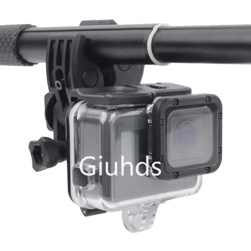 Gun/Rod/Bow Camera Clamp Mount Fishing Pole Clamp with Front  Rear Camera Mounts for GoPro Hero 4 3 Session, Xiaomi Yi, SJCAM images - 6