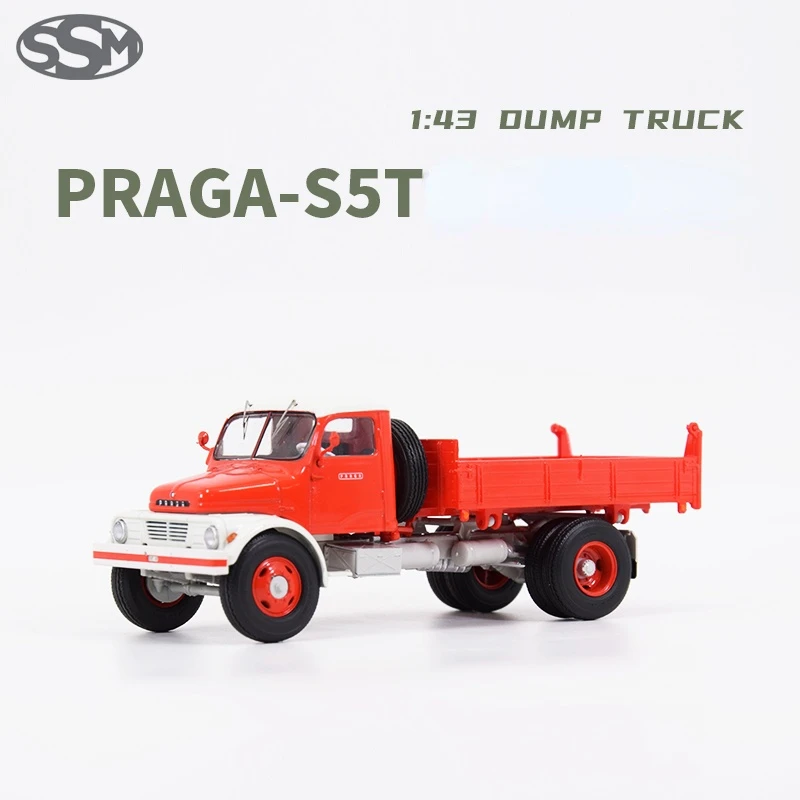 

1/43 scale alloy die-cast car model Soviet dump truck PRAGA-S5T three-way unloading SSM1428 high-end collection arrangement gift